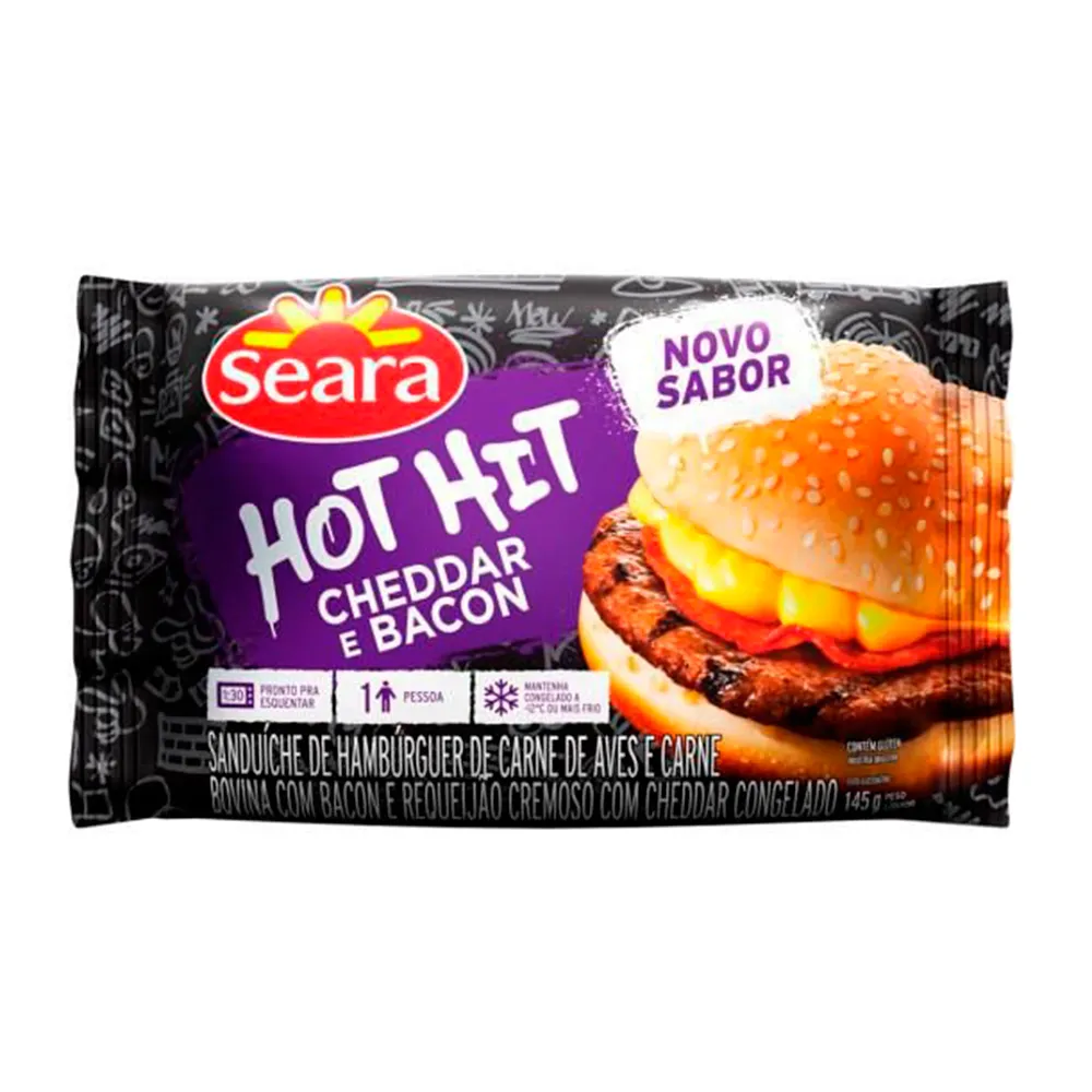 Hot Hit Seara Cheddar e Bacon 145g