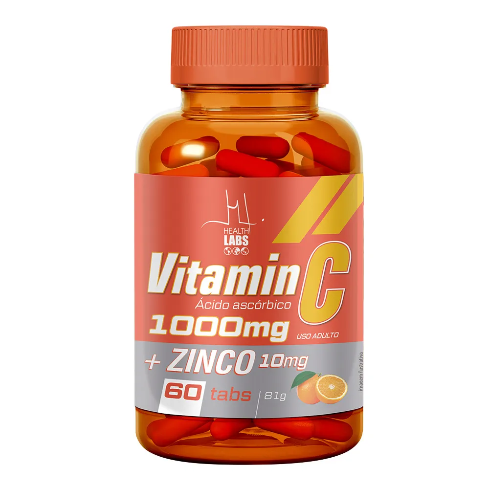 Vitamina C + Zinco 10mg Health Labs