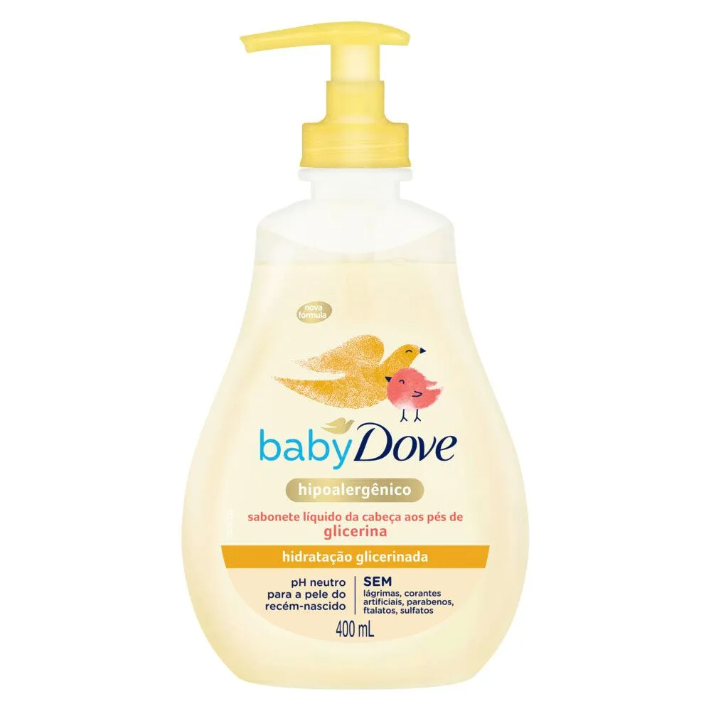 Sabonete Líquido Dove Baby Hidratação Glicerinada da Cabeça aos Pés 400ml