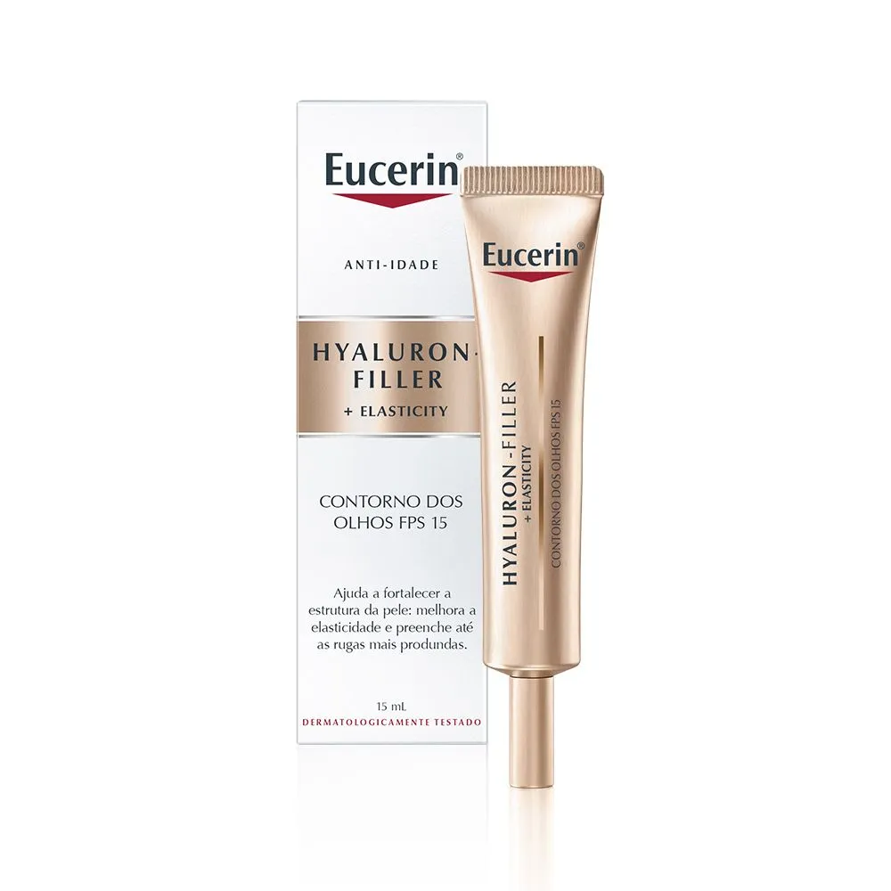 Eucerin Hyaluron-Filler Elasticity Olhos FPS 15 Creme Facial Anti-idade 15ml