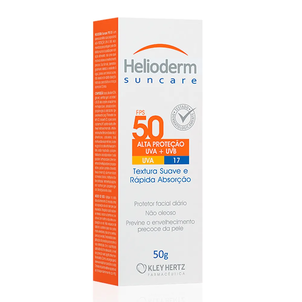 Protetor Solar Facial Helioderm Suncare FPS 50 com 50g