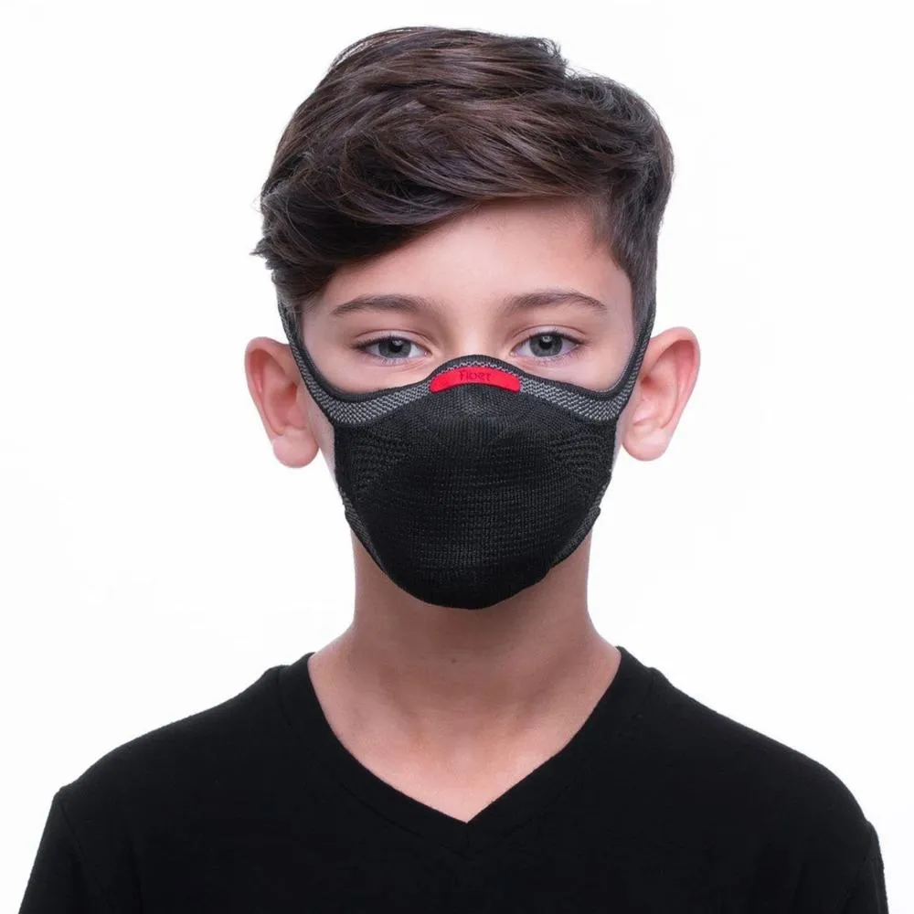 Máscara de Proteção Fiber Reutilizável Infantil Tamanho 1 Preto