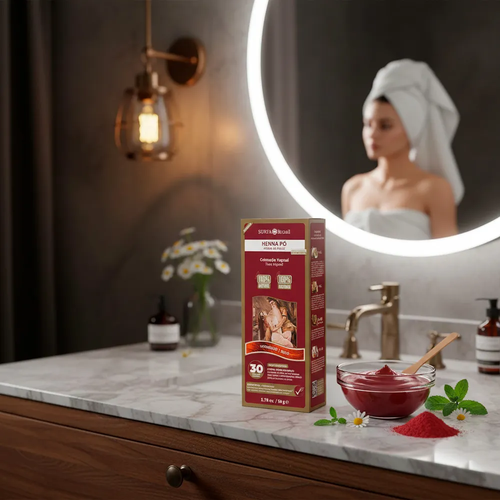 Henna Surya Pó 100% Natural Cor Vermelho 50g - Drogaria Araujo
