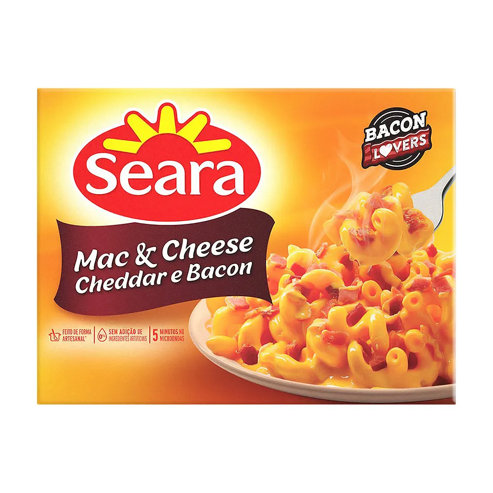 Mac & Cheese Cheddar e Bacon Seara 300g