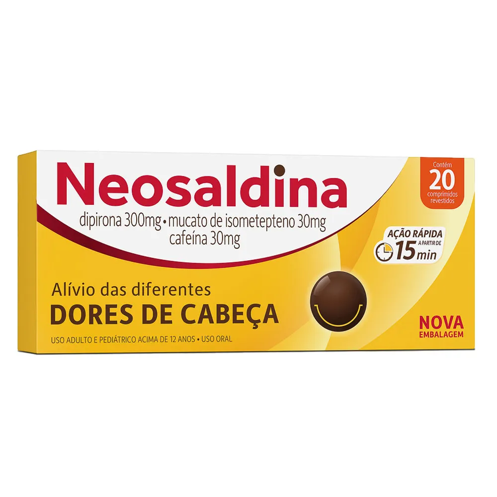 Neosaldina Drágeas com 20 Unidades Frente caixa