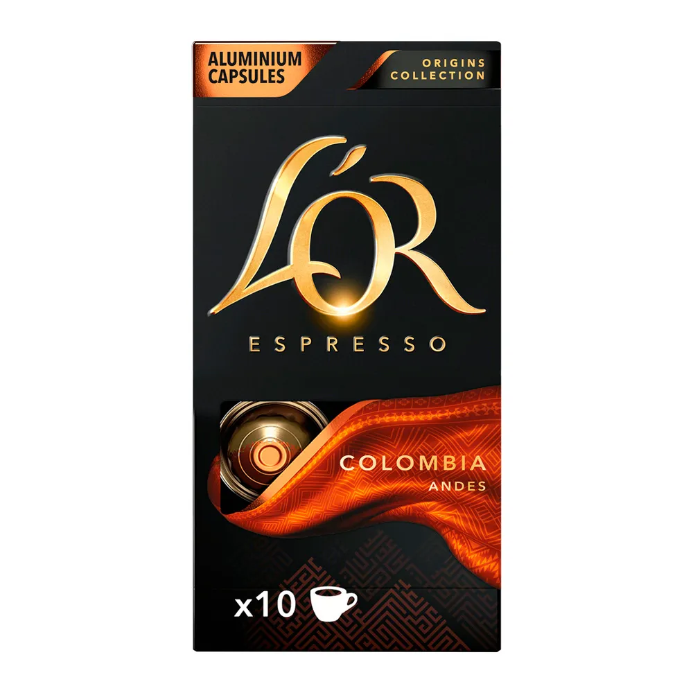 Café em Cápsula Espresso Colômbia L'or Origins Collection com 10 Cápsulas