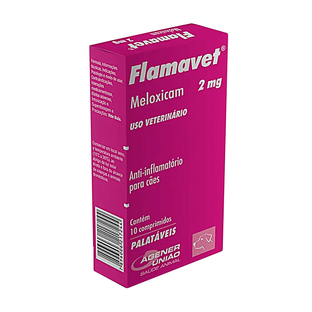 Flamavet 2mg para Cães Uso Veterinário com 10 Comprimidos