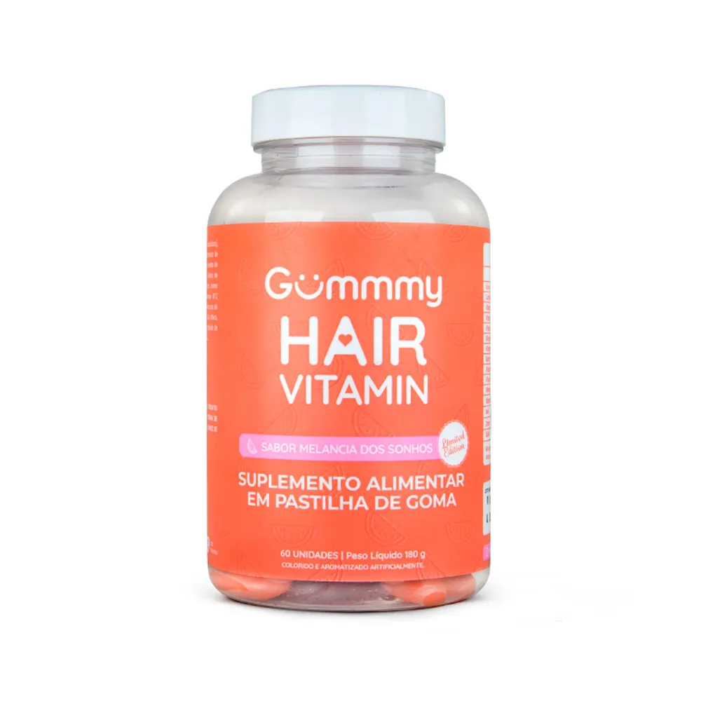 Gummy Hair Vitamin Sabor Melancia com 60 Gomas