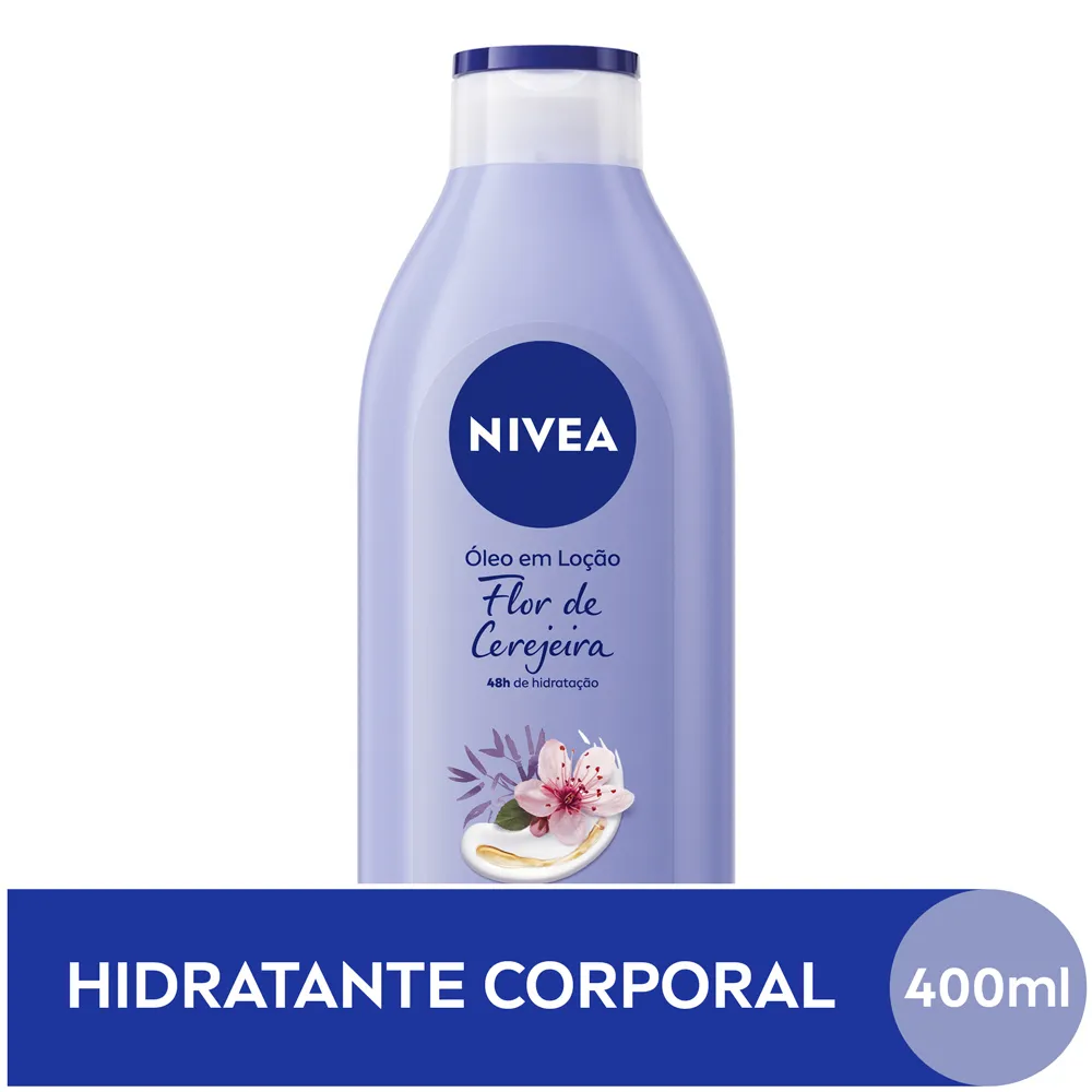 Loção Nivea Deo-hidratante Óleo em Loção Flor de Cerejeira com