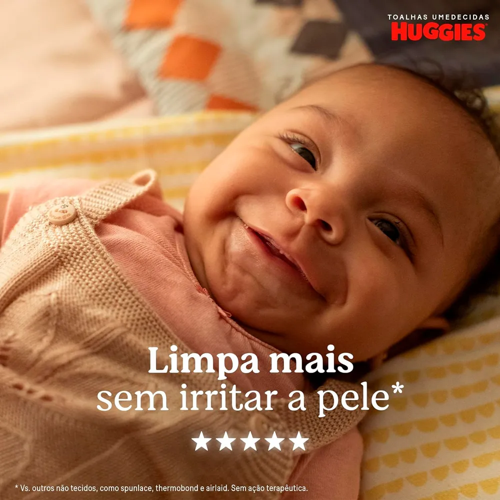 Toalha Umedecida Huggies Supreme Care Leve 4 Pague 3 com 4 Pacotes de 48 Unidades cada