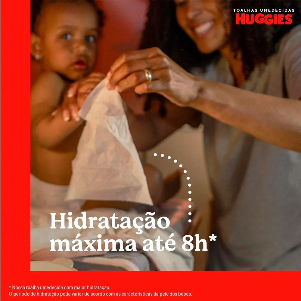 Toalha Umedecida Huggies Supreme Care Leve 4 Pague 3 com 4 Pacotes de 48 Unidades cada