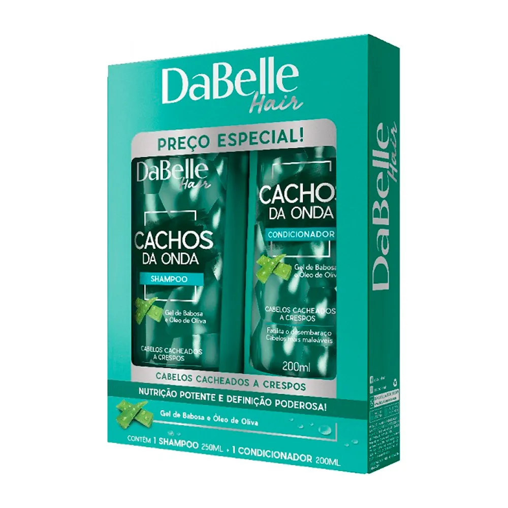 Kit Shampoo Dabelle Cachos da Onda 250ml + Condicionador 200ml