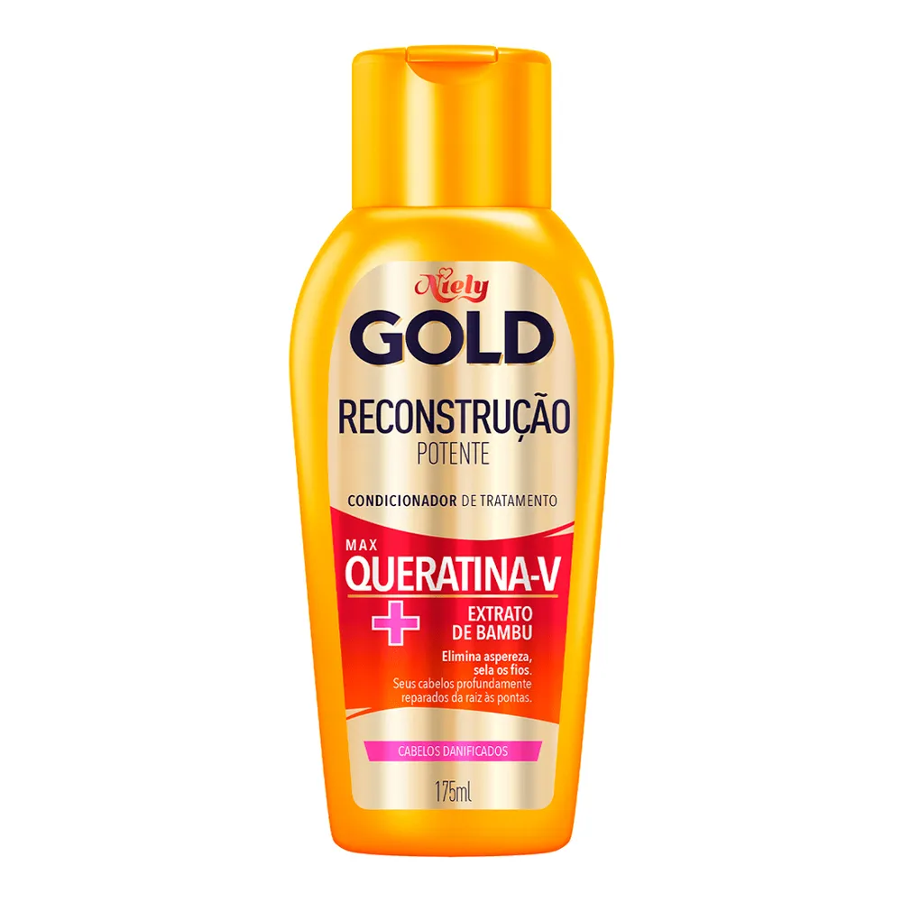 Condicionador Niely Gold Reconstrução Potente Max Queratina-V 175ml