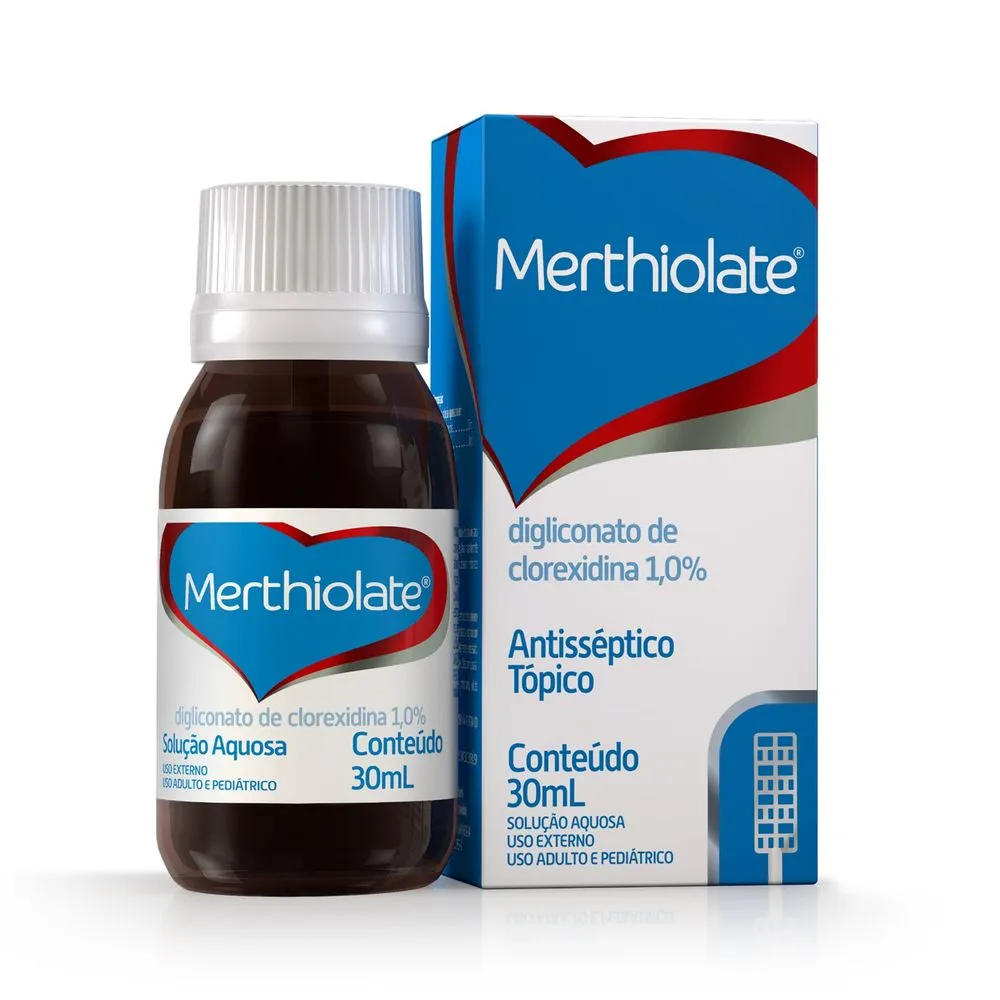 Merthiolate Solução Tópica Antisséptica com 30ml - Drogaria Araujo