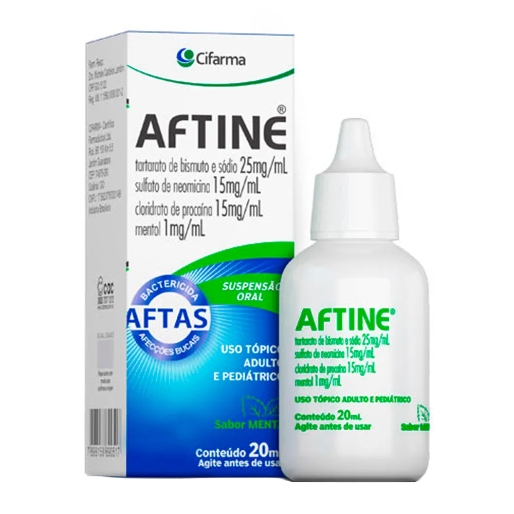 Aftine Gotas com 20ml Sabor Menta