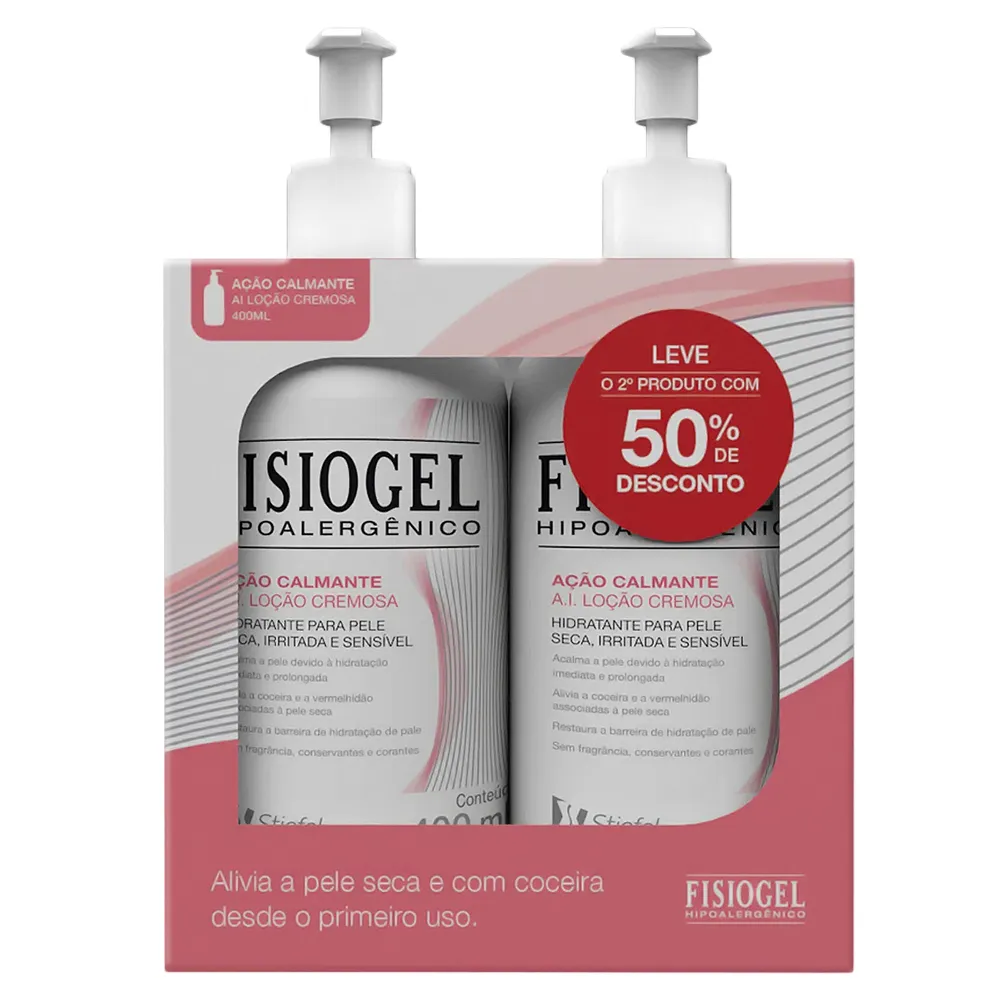 Kit Hidratante Corporal Fisiogel A.I. Ação Calmante 2 unidades 400ml Cada