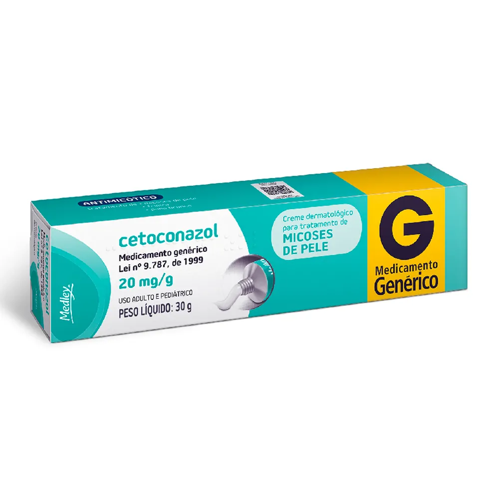 Cetoconazol 20mg/g (2%) Medley Genérico Creme com 30g - Drogaria Araujo