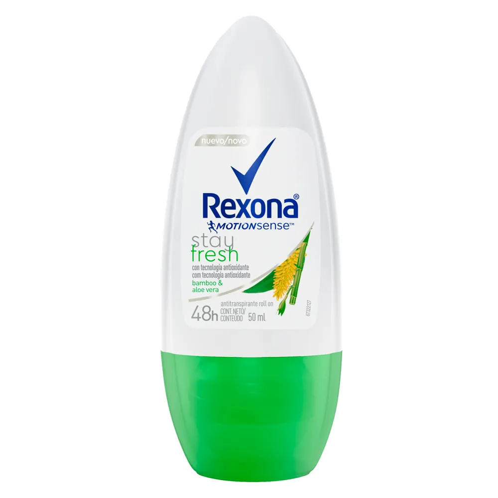 Desodorante Antitranspirante Rexona Feminino Roll On Bamboo e Aloe Vera 50ml