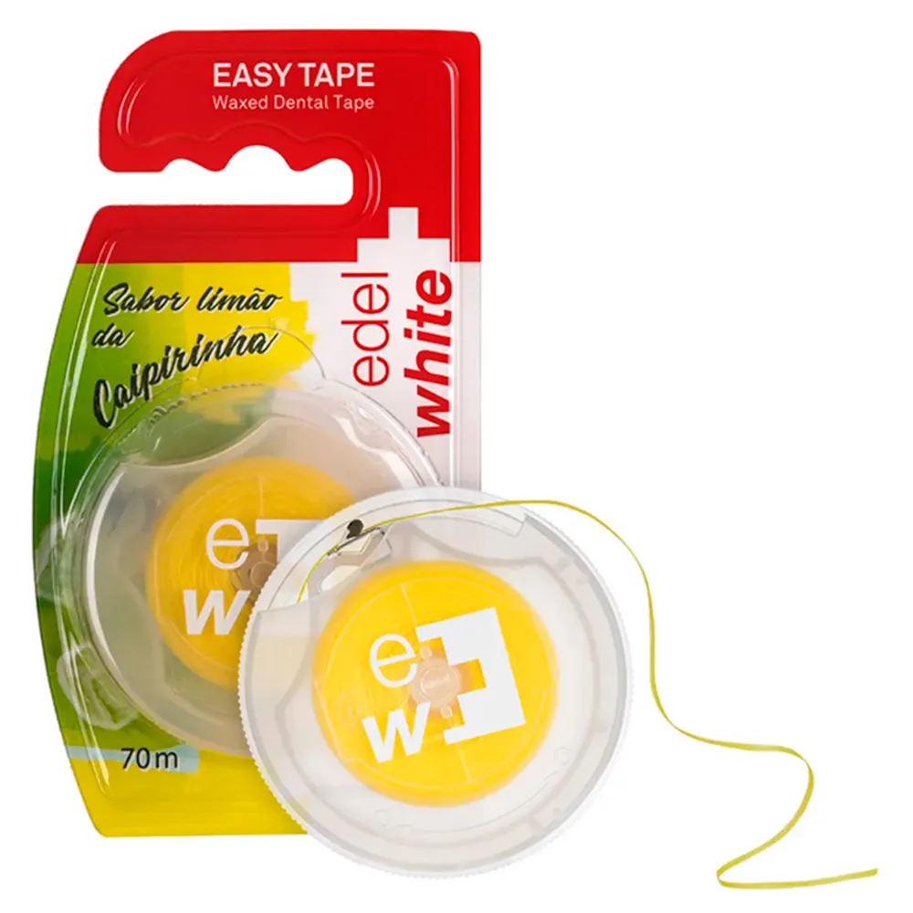 Fita Dental Edel White Encerada Easy Tape Limão 70m