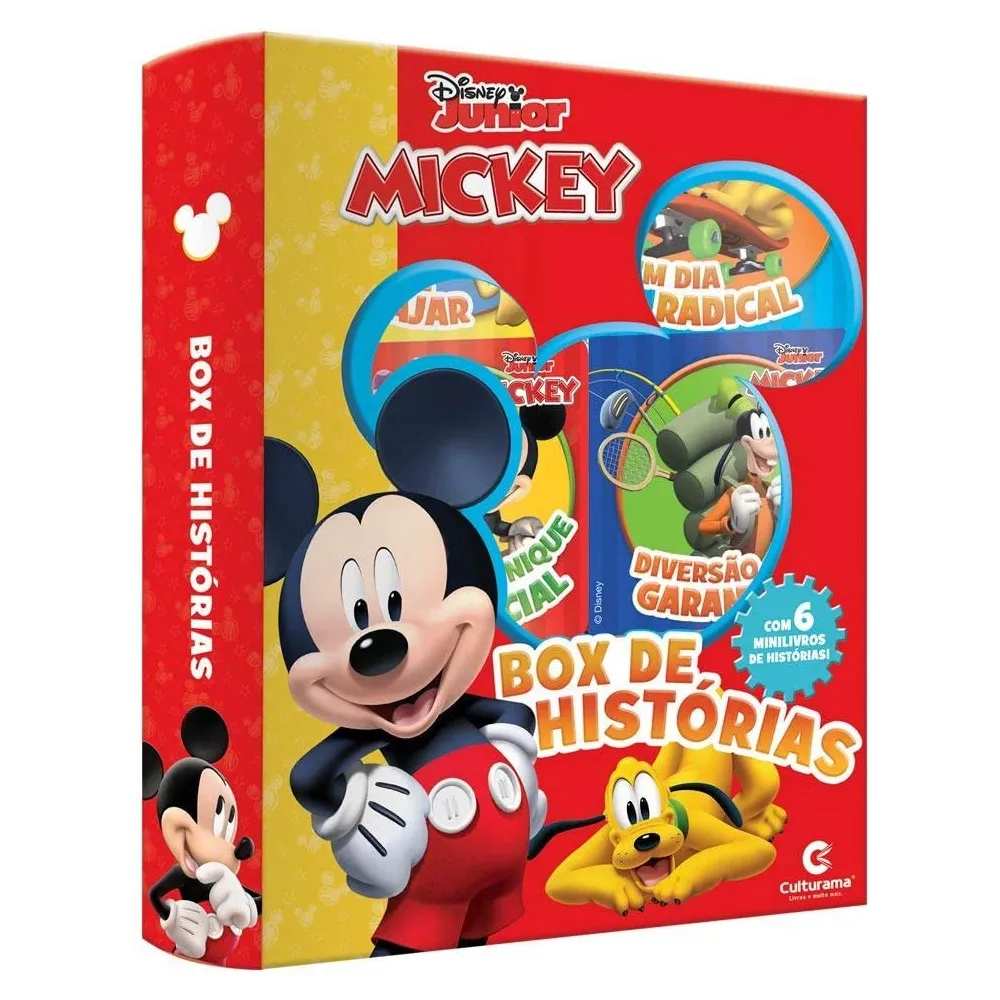 Livro Box de Histórias Mickey Disney Culturama com 6 Mini Livrinhos