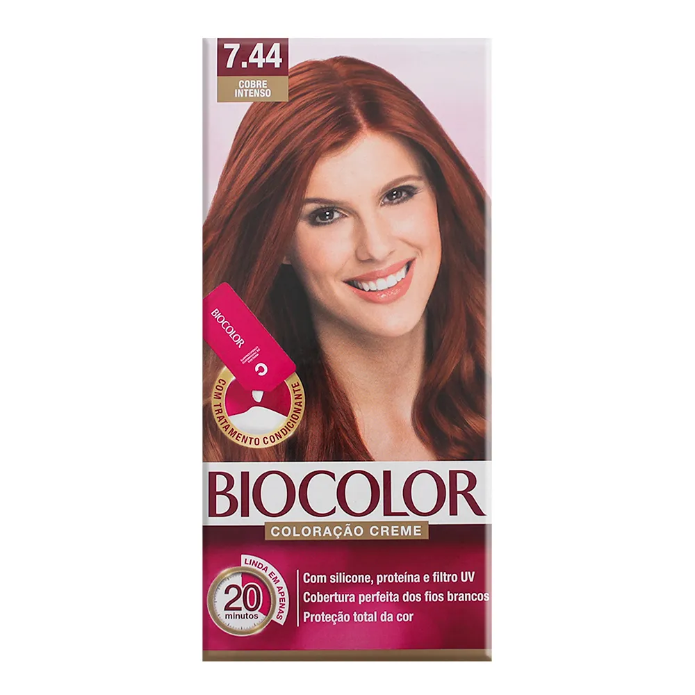 Tintura Creme Biocolor Cobre Intenso 7.44 Mini Kit - Drogaria Araujo
