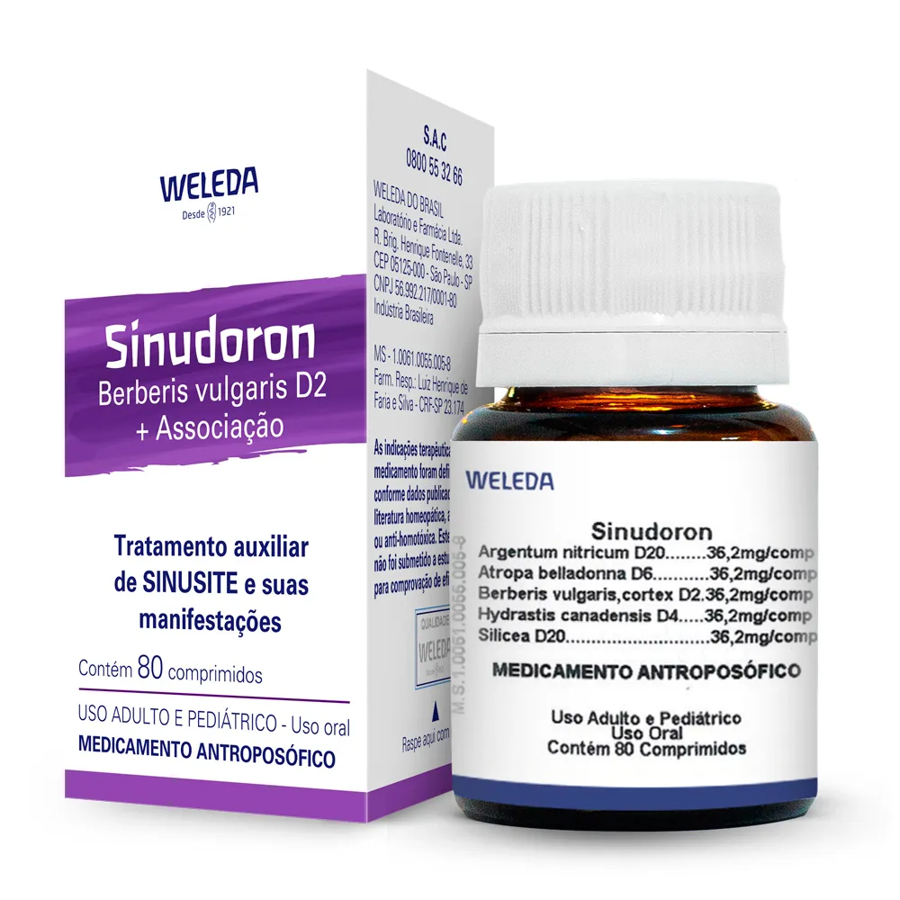 Sinudoron Weleda Comprimidos com 80 Unidades