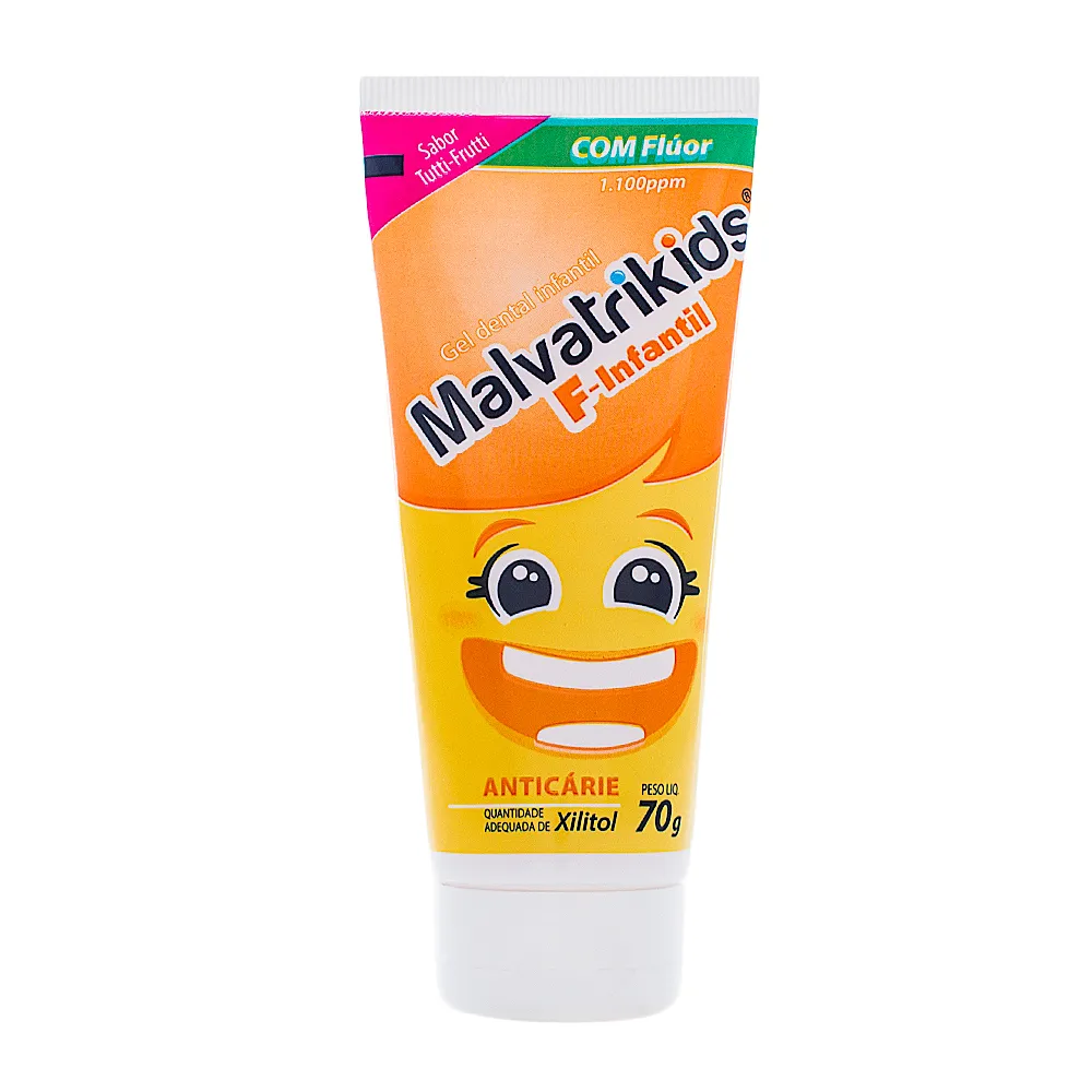 Gel Dental Infantil Malvatrikids com Flúor + Xilitol 70g