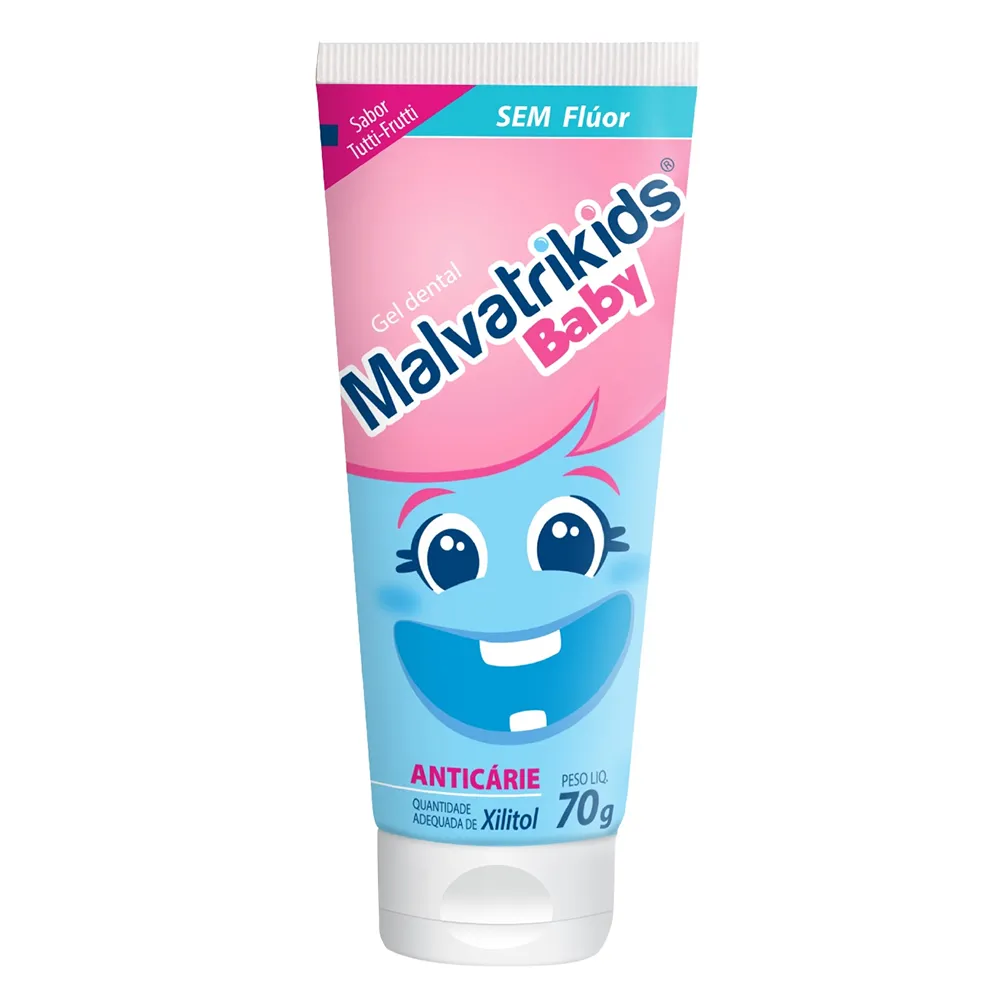 Gel Dental Infantil Malvatrikids Baby sem Flúor com Xilitol 70g