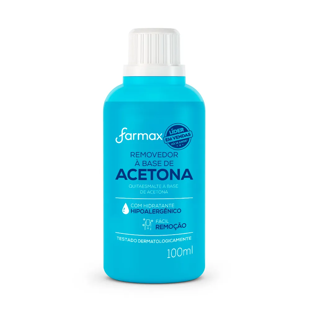 Removedor de Esmalte Farmax à Base de Acetona 100ml