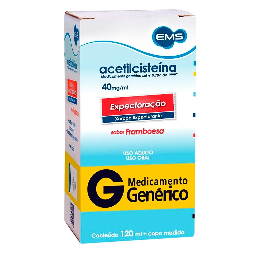 Acetilcisteína 40mg/ml EMS Genérico Xarope com 120ml