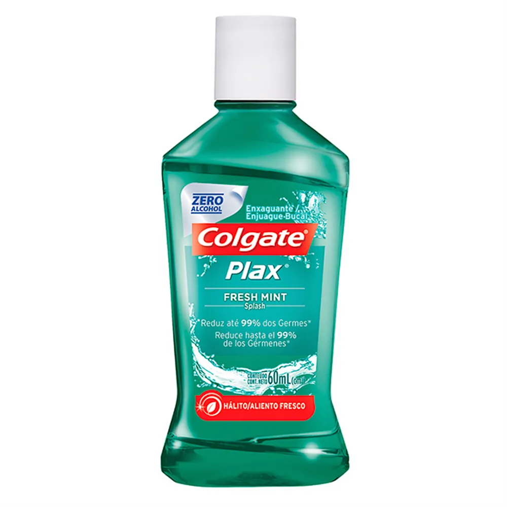 Solução Bucal Colgate Plax Fresh Mint com Flúor sem Álcool 60ml