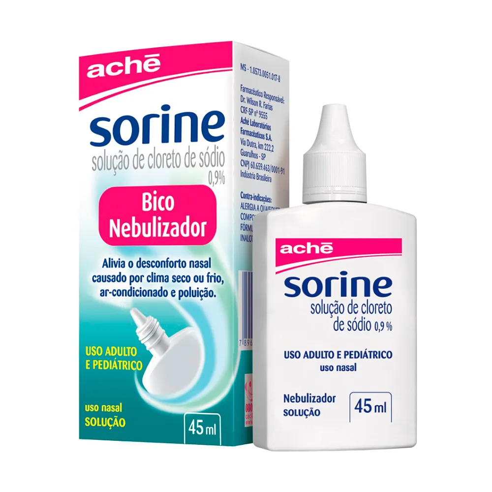 Sorine Solução Nasal Bico Nebulizador 45ml