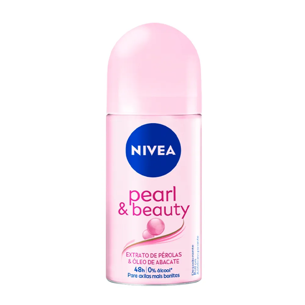 Desodorante Nivea Pearl & Beauty Roll-on Antitranspirante 48h com 50ml