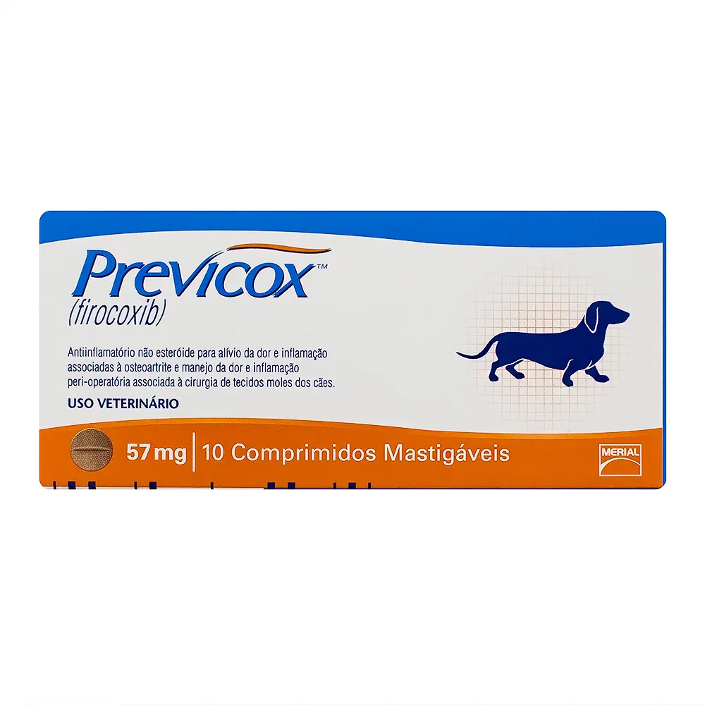 Previcox 57mg para Cães Uso Veterinário com 10 Comprimidos