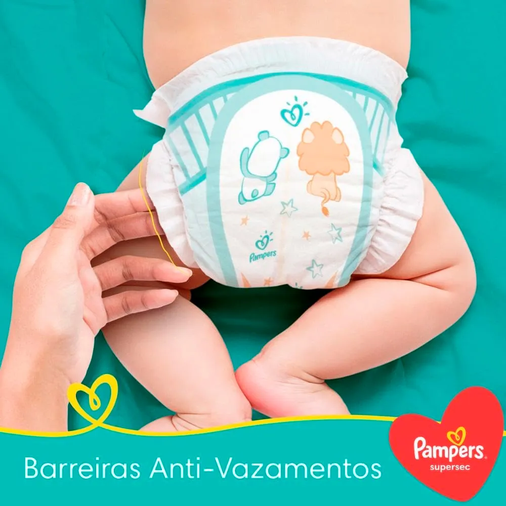 Fralda Pampers Supersec Tamanho XG Pacote Hiper 40 Unidades Descartáveis