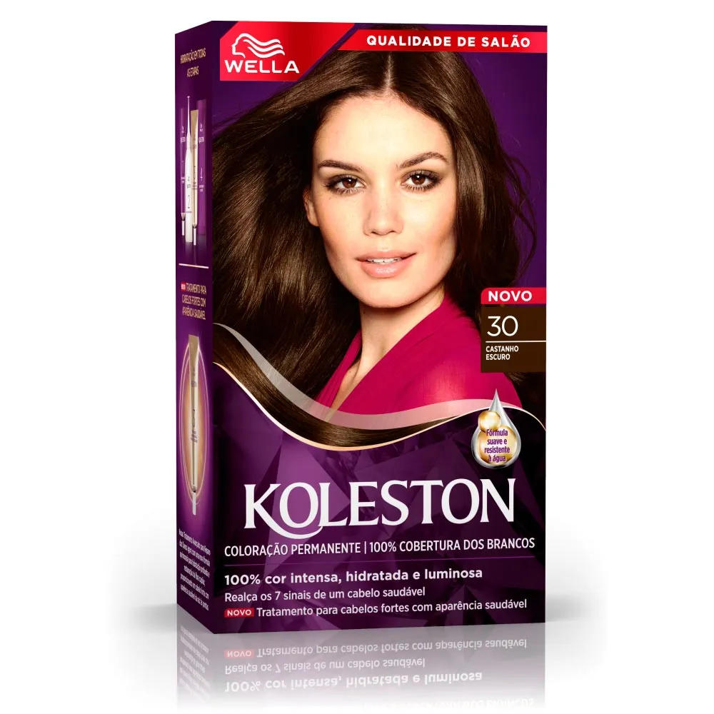 Tinta de Cabelo Koleston Castanho Escuro 30