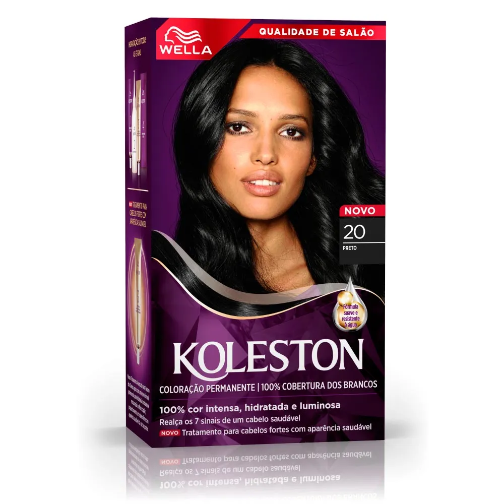 Tinta de Cabelo Koleston Preto 20