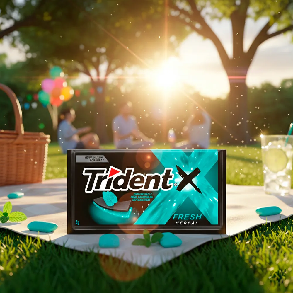 TRiDENT DVD &  ブックレット【第2弾】 Chiclete Trident Fresh Herbal 8g com 5 Unidades - Drogaria Araujo