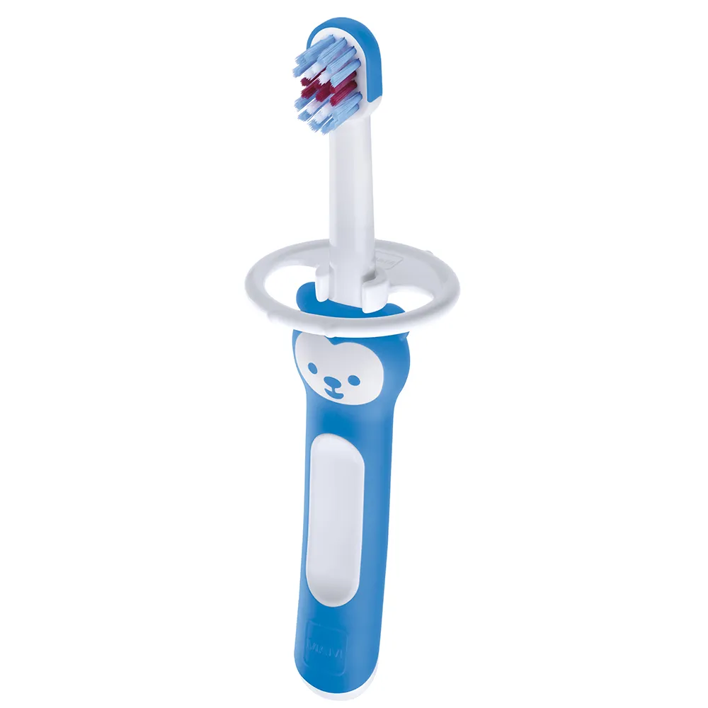 Escova Dental Infantil Mam First Brush 6+ Meses Extra Macia Cores Sortidas Boys 1 Unidade Ref 8113