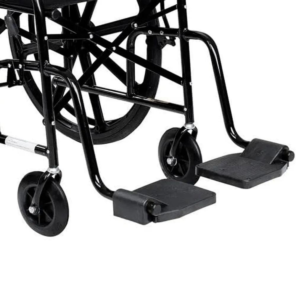 Cadeira de Rodas CDS Dobrável Modelo 101 Adulto com Braços Fixos, Pedais Fixos, Freios Bilaterais, Pneus Maciços