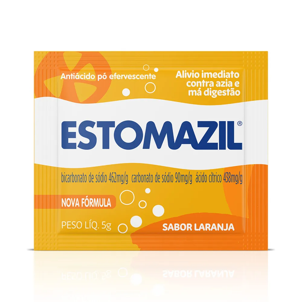 Estomazil Pó Efervescente Sabor Laranja Sachê 5g Envelope