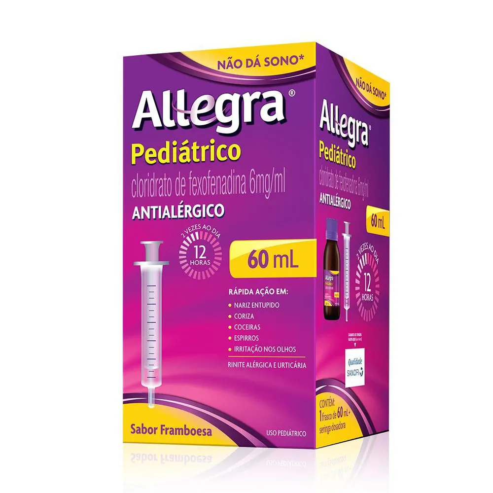 Allegra Pediátrico 6mg/ml Antialérgico Infantil Suspensão Oral 60ml