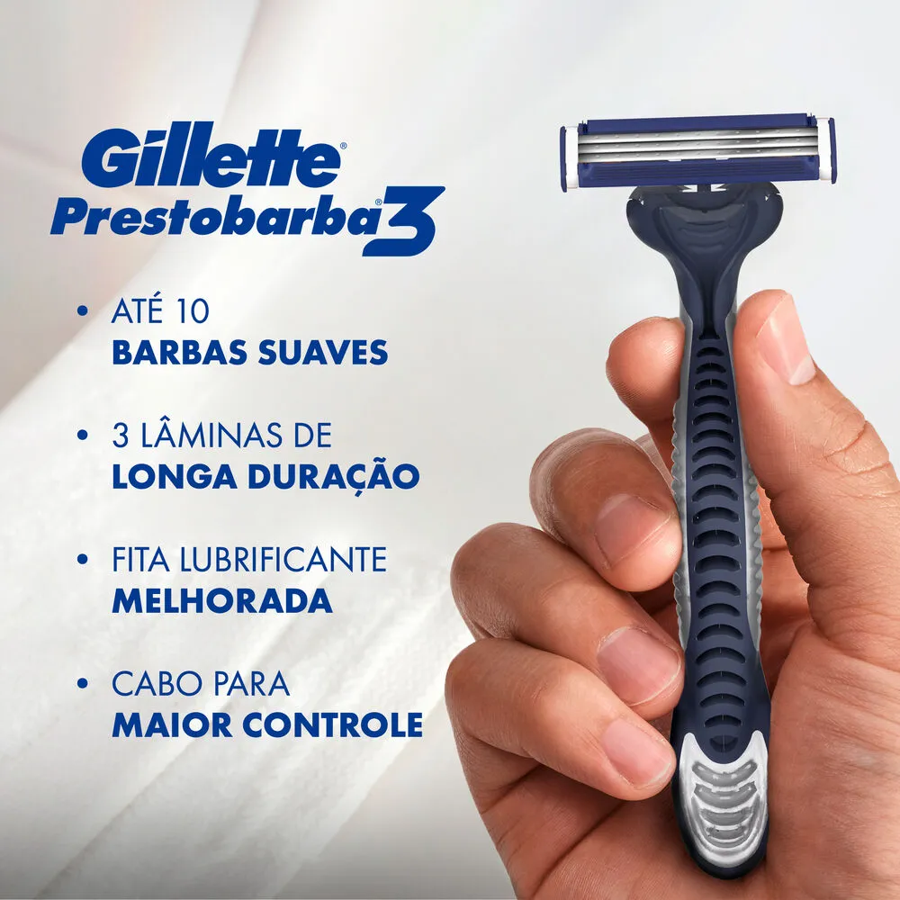 Aparelho de Barbear Descartável Gillette Prestobarba3  Leve 4 Pague 3