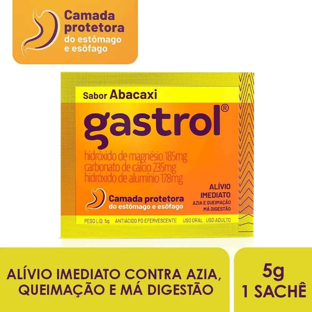 Gastrol Pó Efervescente Sabor Abacaxi 5g