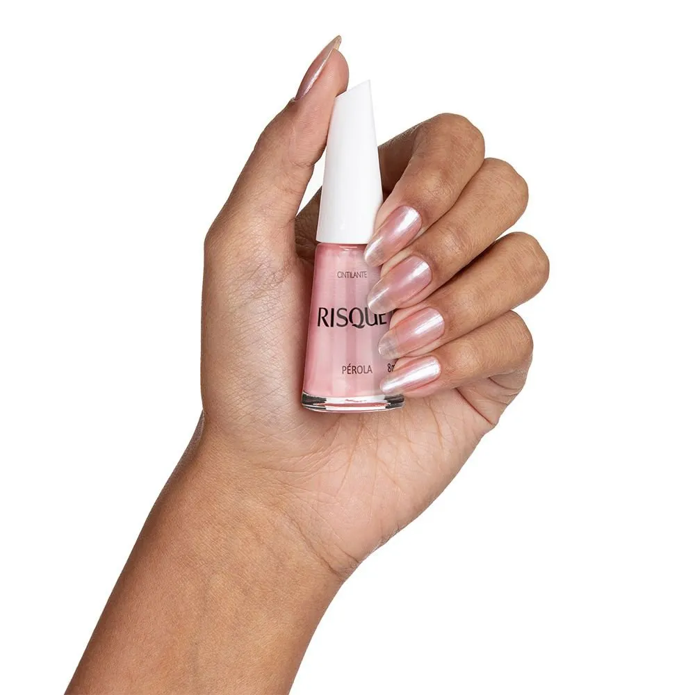 Esmalte Risqué Rosas Cintilantes Pérola 8ml