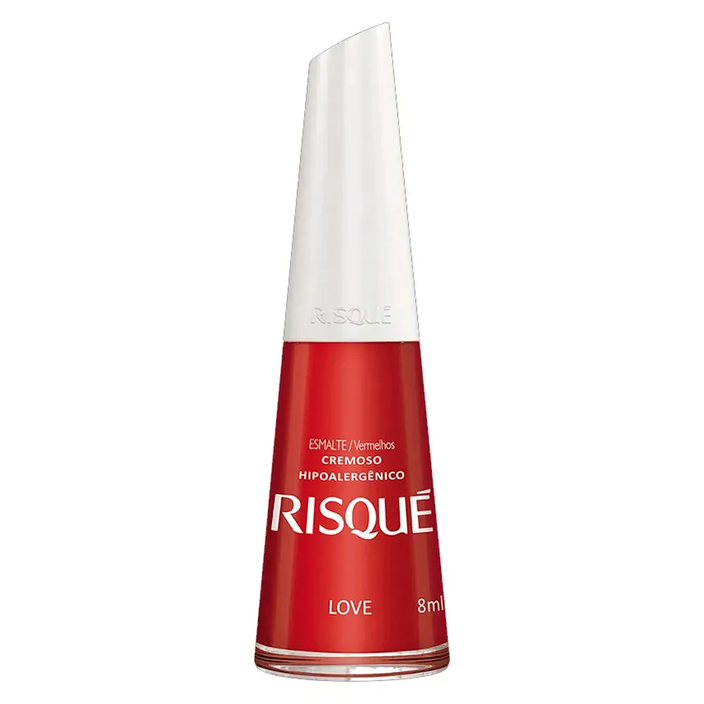 Esmalte Risqué Cor Love Hipoalergênico com 8ml Frasco