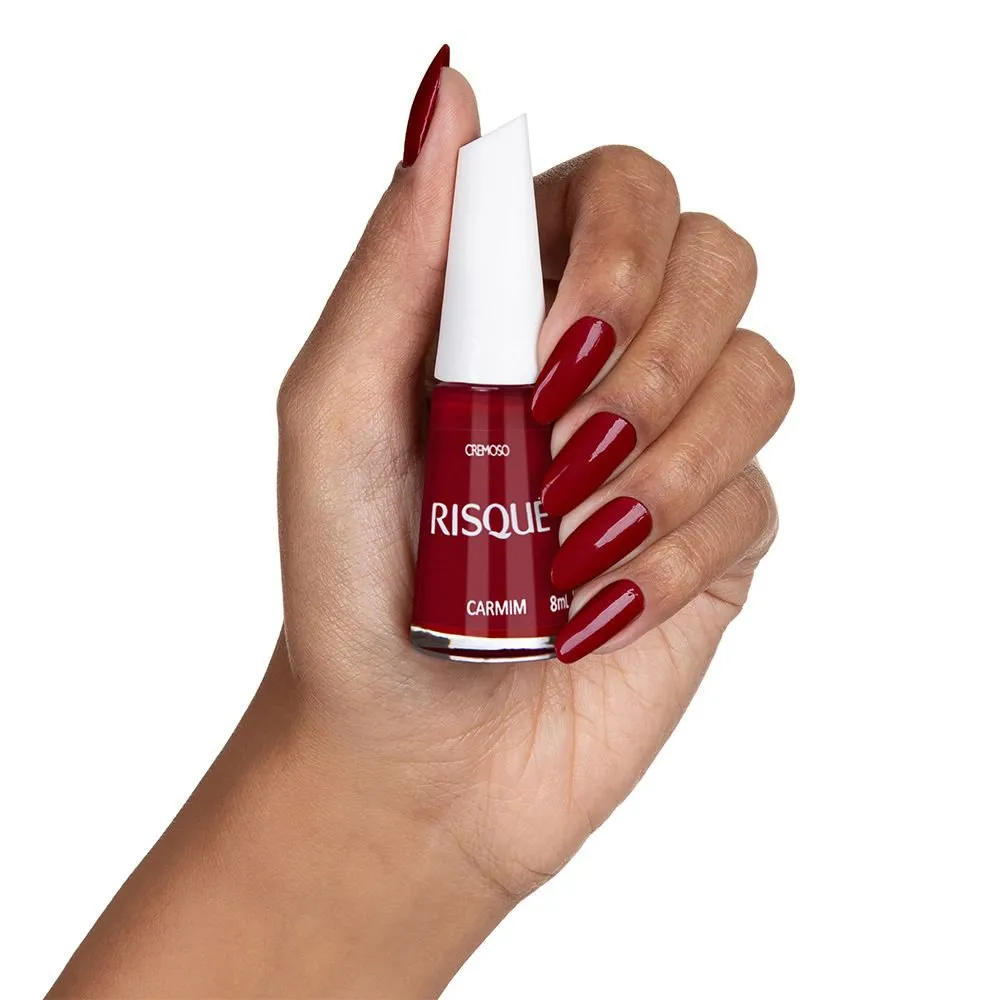 Esmalte Risqué Vermelho Cremoso Carmim 8ml