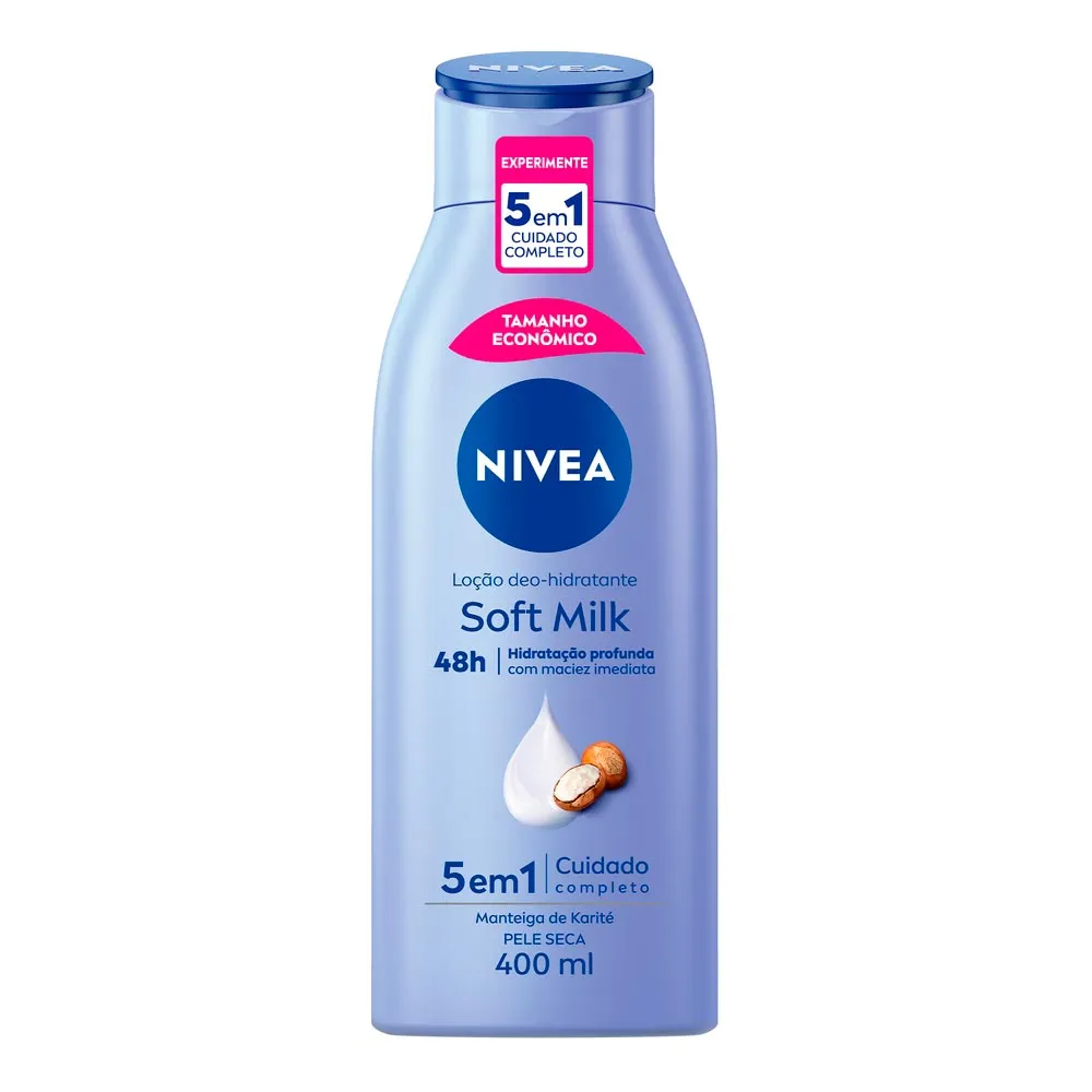Loção Nivea Soft Milk para Pele Seca 400ml