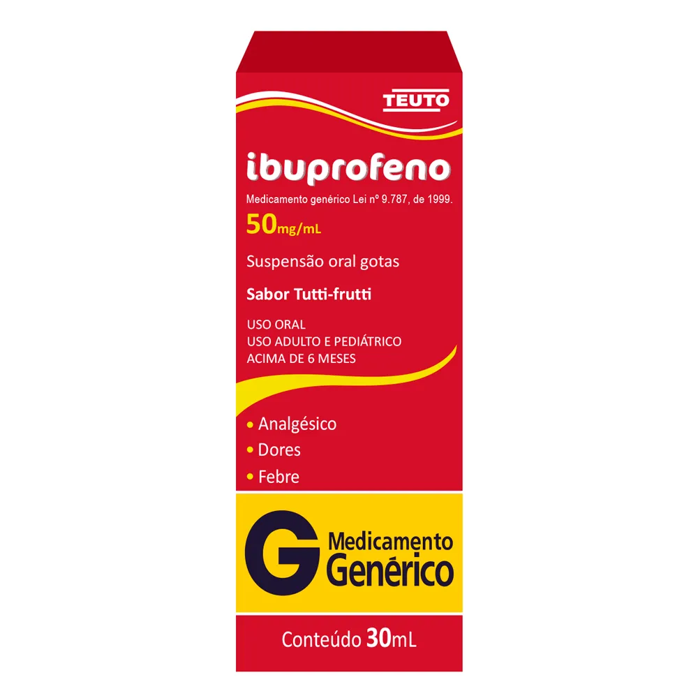 Ibuprofeno 50mg/ml Genérico Frasco 30ml
