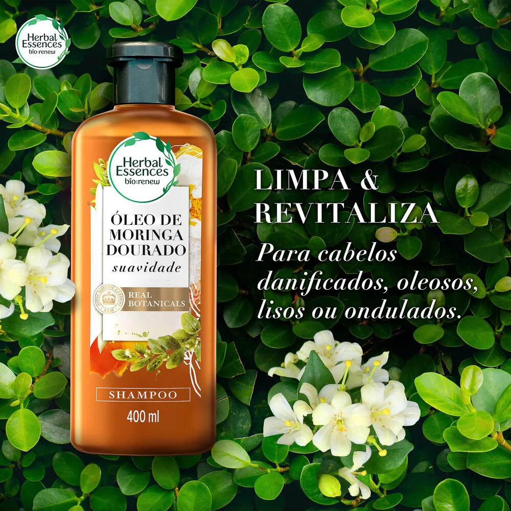 Shampoo Herbal Essences Bio:Renew Golden Óleo de Moringa Shampoo Herbal Essences Bio:Renew Golden Óleo de Moringa